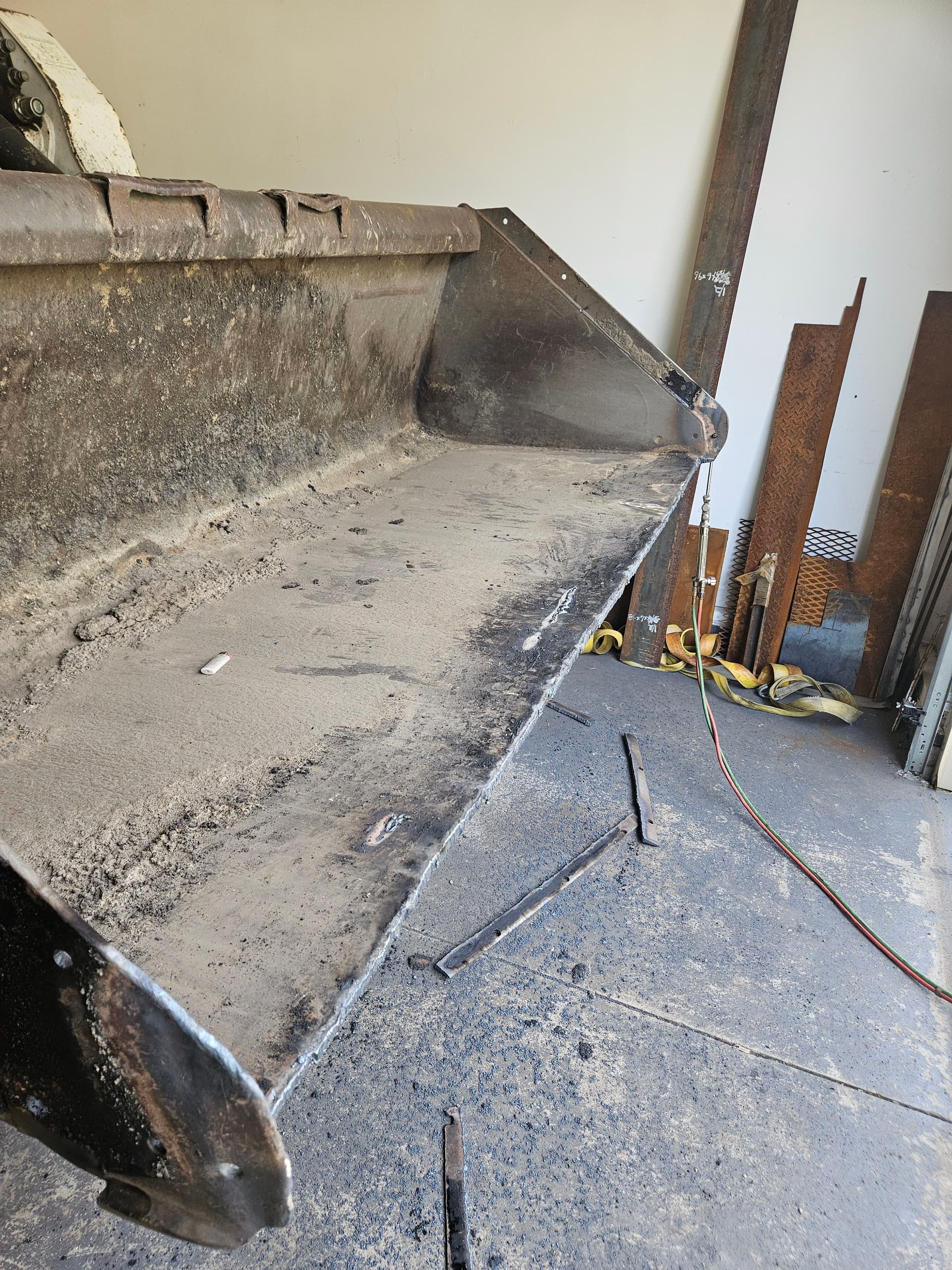 Skid Steer Bucket Repair - New Cutting Edge and Crack Repair